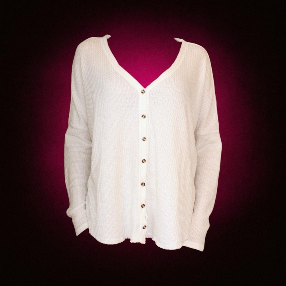 Urban Outfitters deadstock white knit button up cardigan